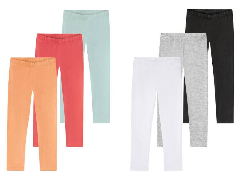 lupilu® Kleinkinder Leggings, 3 Stück, mit Baumwolle Sonderangebot der Fabrik