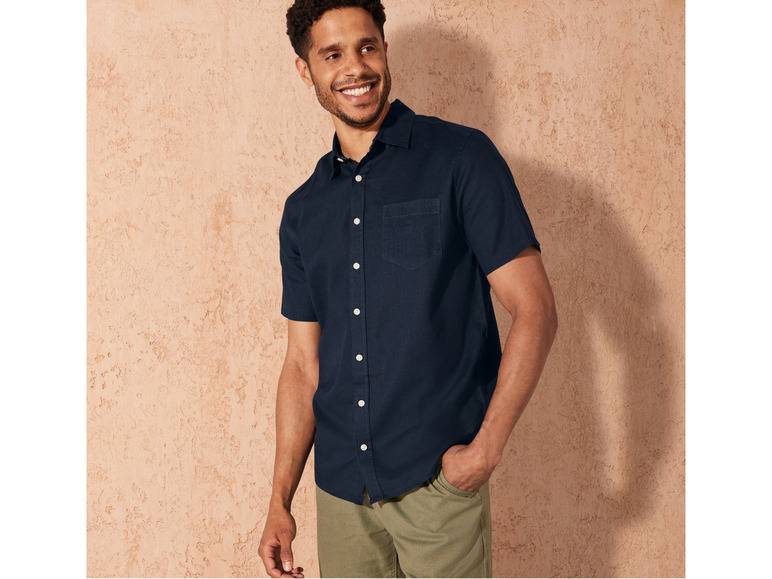 LIVERGY® Herren Leinenhemd, Regular Fit Schlussverkauf