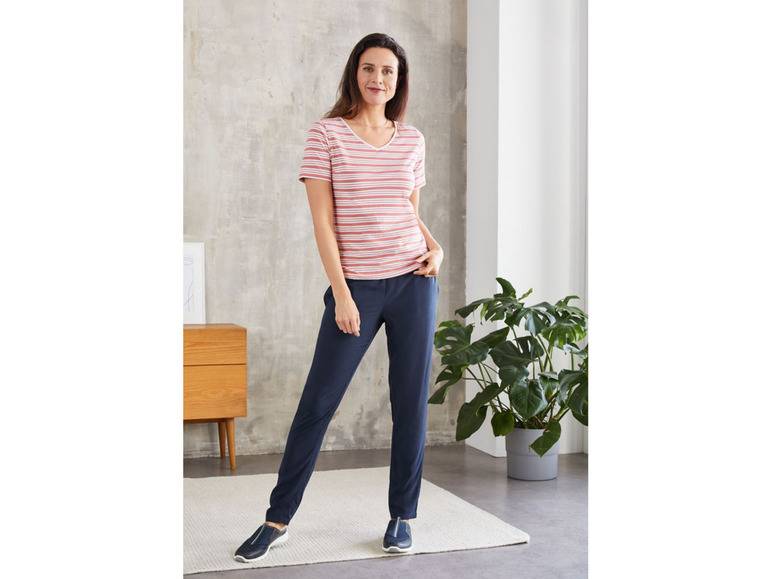 esmara® Damen T-Shirt, 2 Stück, mit hohem Baumwollanteil Weihnachtsangebot