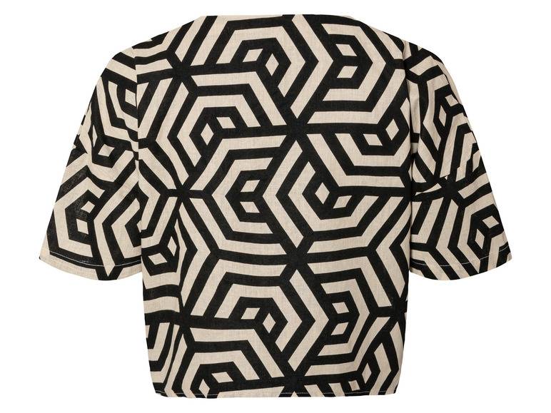 esmara® Damen Leinenbluse, leger geschnitten Vatertagsangebot