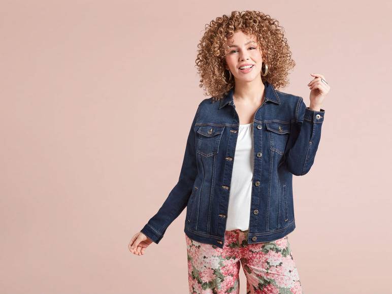 esmara® Damen Jeansjacke, leicht tailliert geschnitten Saisonale Angebote