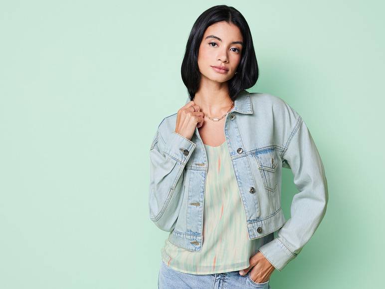 esmara® Damen Jeansjacke in Cropped-Länge Sonderangebote