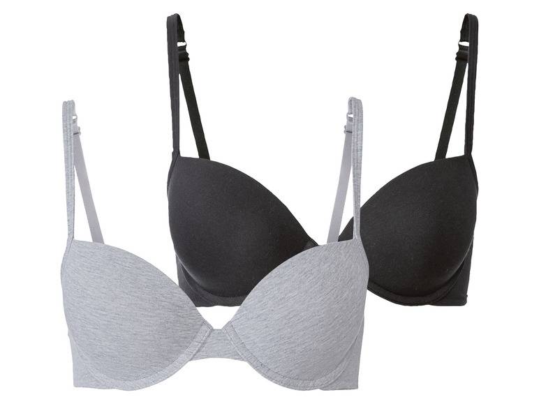 esmara® Damen Bügel BH, 2 Stück, mit hohem Baumwollanteil Fabrikladen