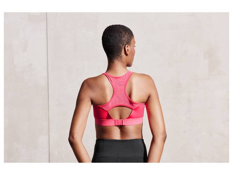 CRIVIT Damen Sportbustier, High-Level, mit Mesh-Einsätzen Fabrikverkauf