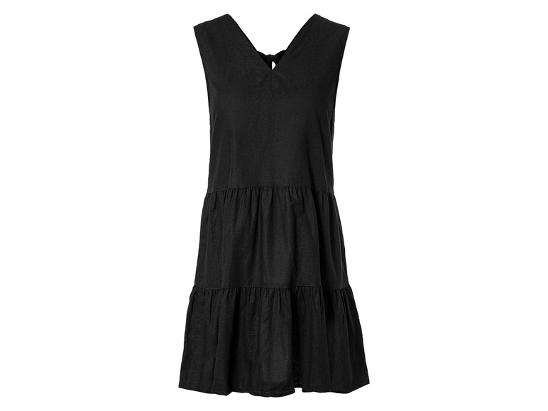 esmara® Damen Leinenkleid mit V-Ausschnitt Black Friday