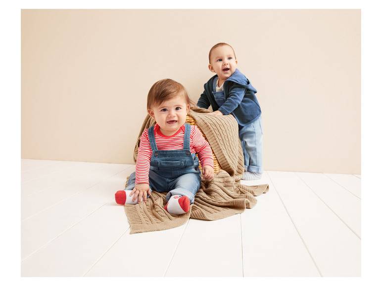 lupilu® Baby Latzhose Sweatdenim, mit Bio-Baumwolle Osterangebot