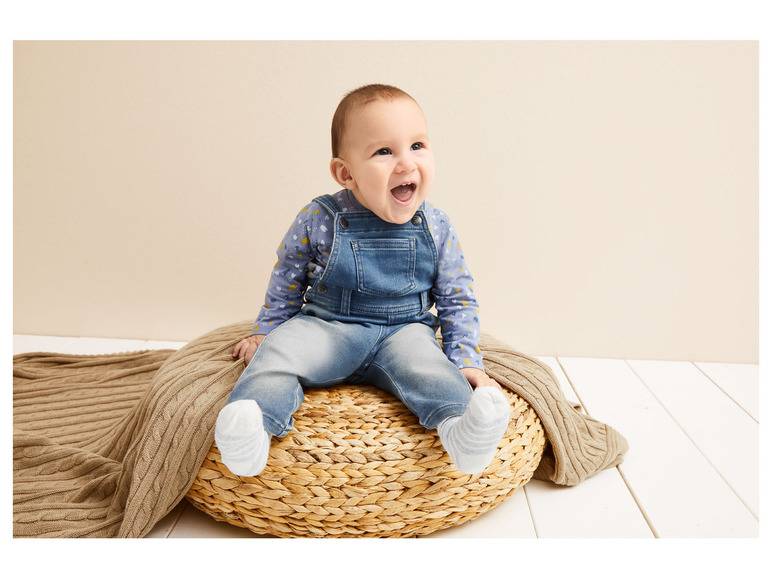 lupilu® Baby Latzhose Sweatdenim, mit Bio-Baumwolle Osterangebot