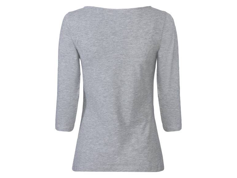 esmara® Damen Langarmshirts, 2 Stück, mit hohem Baumwollanteil Top Angebot