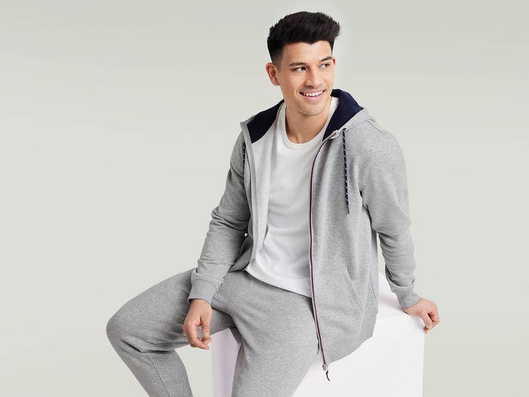 LIVERGY® Herren Sweatjacke mit Baumwolle Neueste Mode