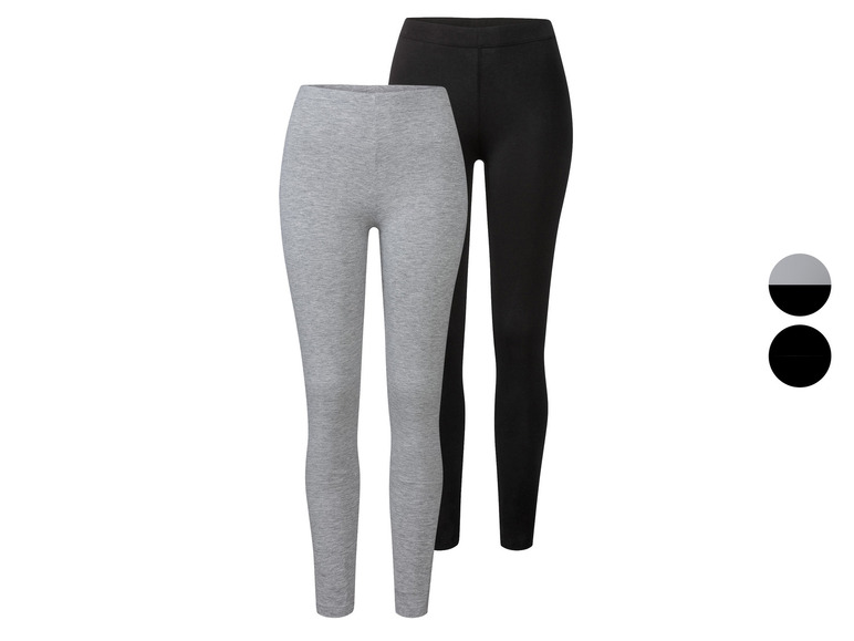 esmara® Damen Leggings, 2 Stück, normale Leibhöhe Riesige Ersparnisse