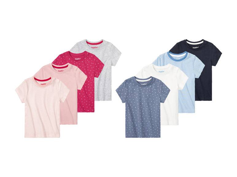 lupilu® Kleinkinder T-Shirts, 4 Stück, aus weicher Single-Jersey-Qualität Begrenzte Freigabe