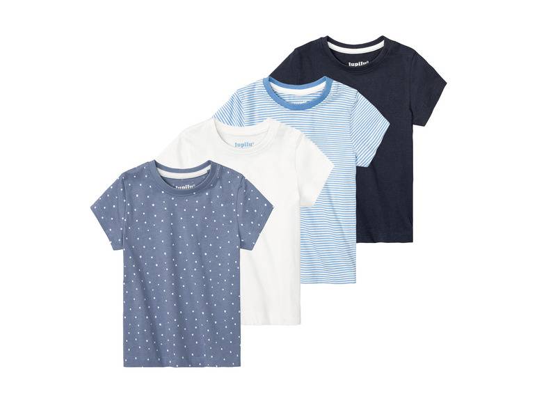 lupilu® Kleinkinder T-Shirts, 4 Stück, aus weicher Single-Jersey-Qualität Begrenzte Freigabe
