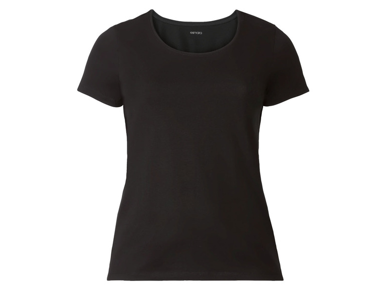 esmara® Damen T-Shirt, 2 Stück, mit hohem Baumwollanteil Letzter Tag