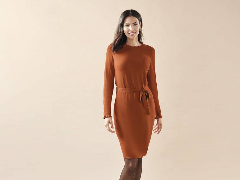 esmara® Damen Strickkleid mit Stehkragen Preisnachlass