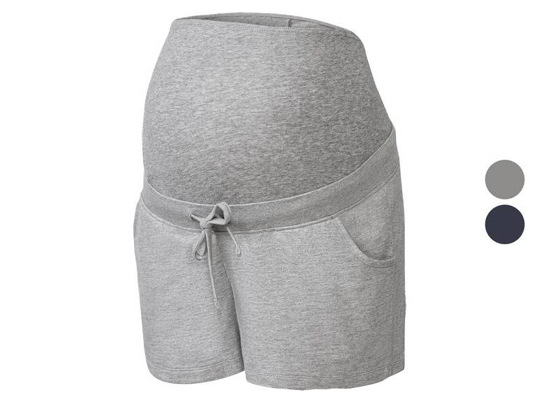 esmara® Damen Umstands-Sweatshorts, niedrige Leibhöhe, mit elastischem Besatz