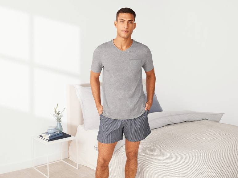 LIVERGY® Herren Pyjama, kurz, mit Baumwolle Saisonale Angebote
