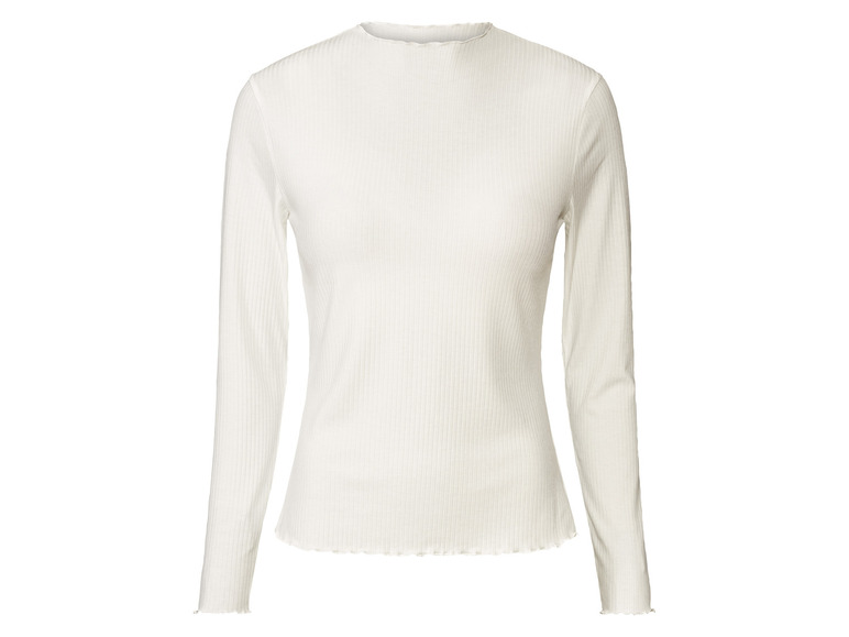 esmara® Damen Langarmshirts, 2 Stück, aus Ripp-Qualität Super Sparpreis