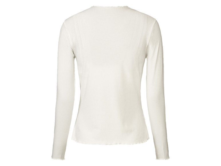 esmara® Damen Langarmshirts, 2 Stück, aus Ripp-Qualität Super Sparpreis