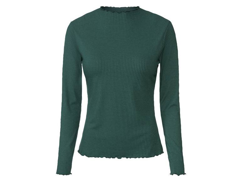 esmara® Damen Langarmshirts, 2 Stück, aus Ripp-Qualität Super Sparpreis