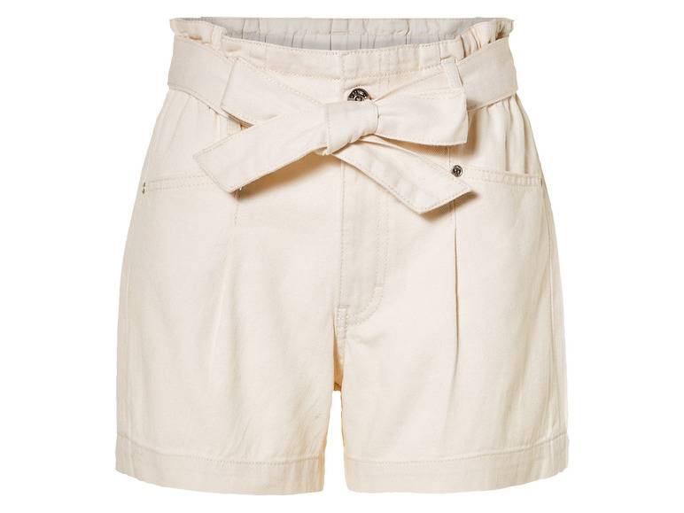 esmara® Damen Jeansshorts mit hoher Paperbag-Bund Kostenloser Versand international