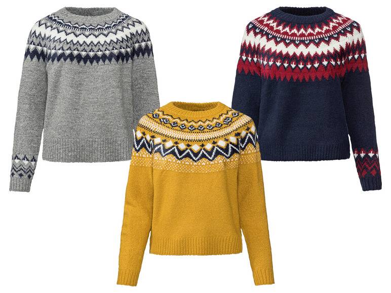esmara® Damen Strickpullover im Norwegerstil