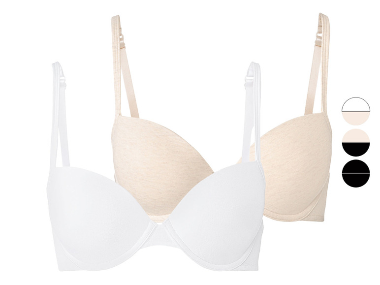esmara® Damen Bügel BH, 2 Stück, mit verstellbaren Trägern Im Verkauf