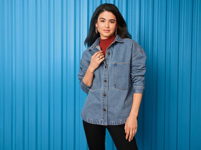 esmara® Damen Overshirt aus reiner Baumwolle Rabatt