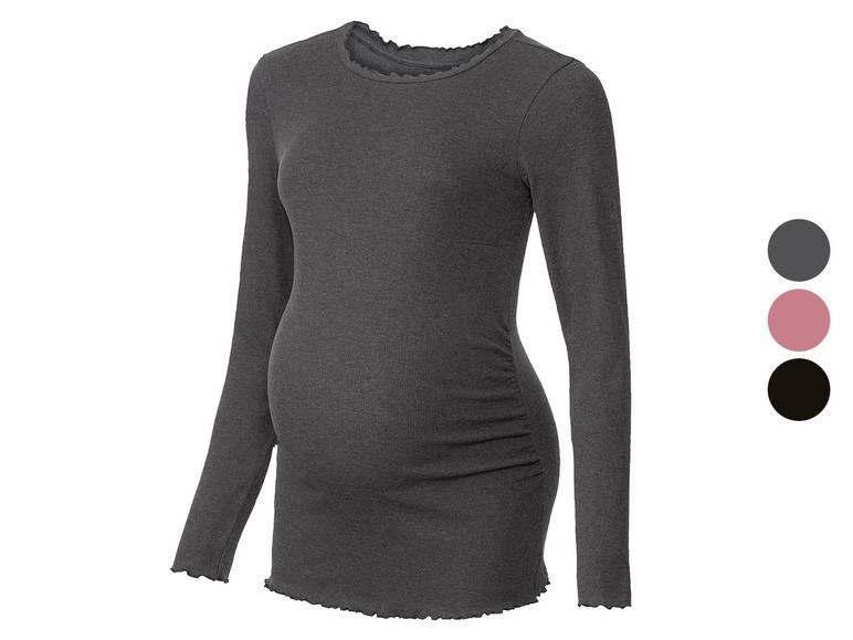 esmara® Damen Umstandslangarmshirt mit seitlicher Raffung