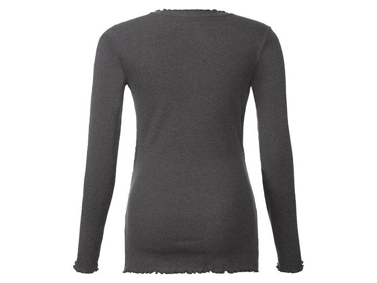 esmara® Damen Umstandslangarmshirt mit seitlicher Raffung Großer Ausverkauf