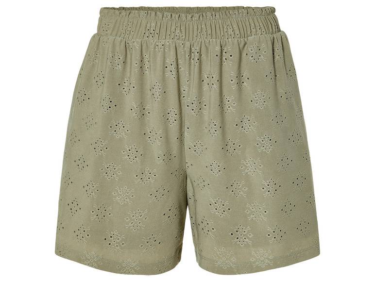 esmara® Damen Shorts mit verspielter Lochstickerei Tiefpreis