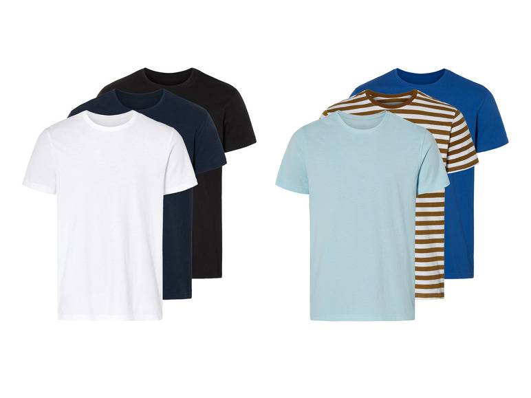 LIVERGY® Herren T-Shirts, 3 Stück, reine Bio-Baumwolle Letzte 3 Tage