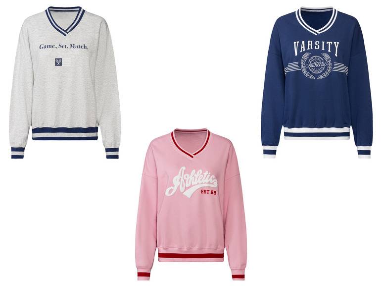esmara® Damen Sweatpullover, modisch überschnittene Schultern Bis zu 50% Rabatt