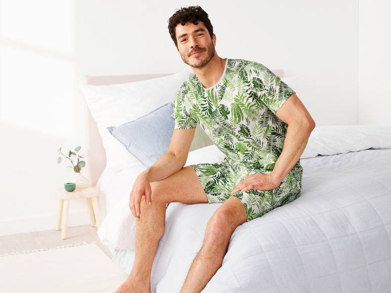 LIVERGY® Herren Pyjama aus reiner Baumwolle 50% Rabatt mit kostenlosem Versand