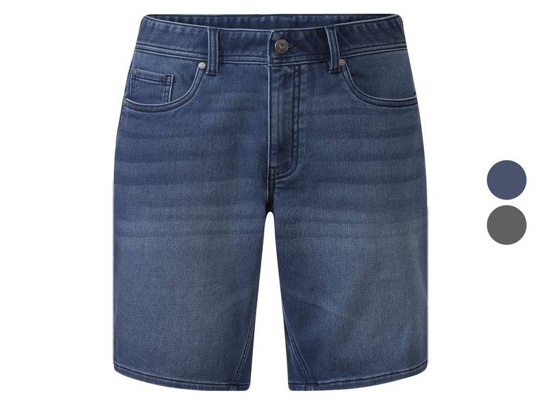 LIVERGY® Herren Sweat-Denim-Bermudas, normale Leibhöhe Kostenloser Versand