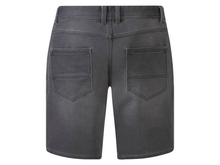 LIVERGY® Herren Sweat-Denim-Bermudas, normale Leibhöhe Kostenloser Versand