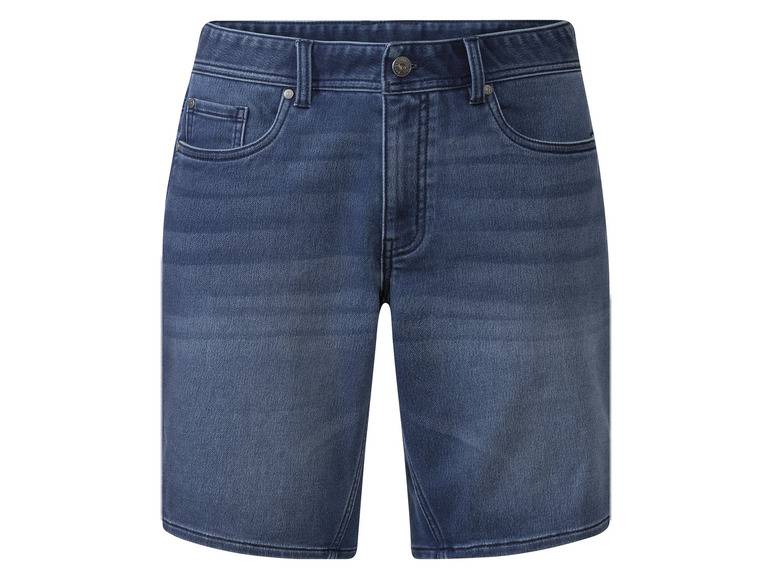 LIVERGY® Herren Sweat-Denim-Bermudas, normale Leibhöhe Kostenloser Versand