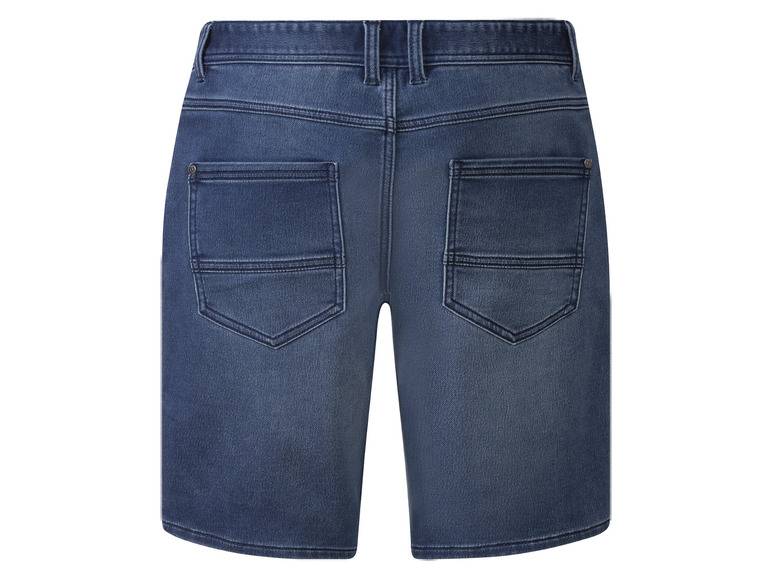LIVERGY® Herren Sweat-Denim-Bermudas, normale Leibhöhe Kostenloser Versand