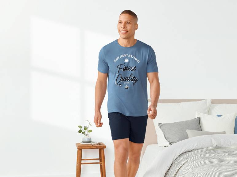 LIVERGY® Herren Pyjama mit Bindeband und Eingrifftaschen Limitierter Zeitrabatt