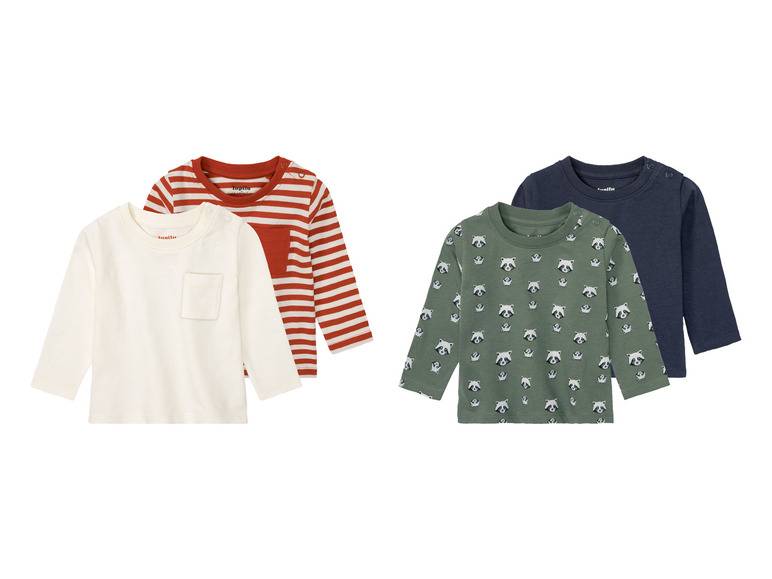 lupilu® Baby Langarmshirts, 2 Stück, aus reiner Bio-Baumwolle Versandkostenfrei
