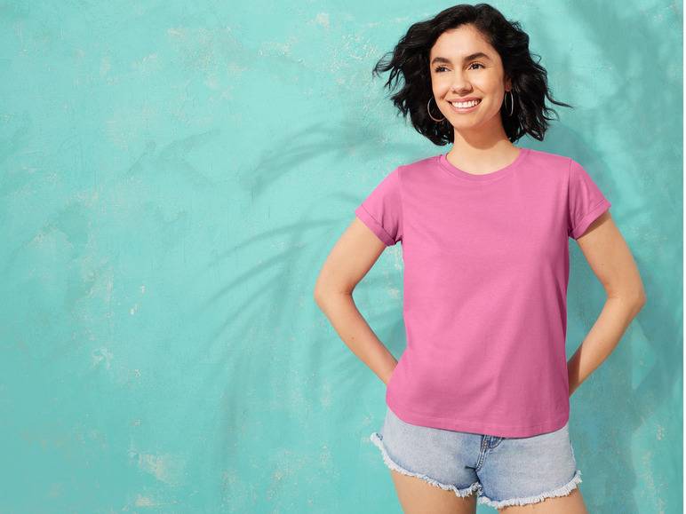 esmara® Damen T-Shirts, 2 Stück, reine Baumwolle Räumungsverkauf