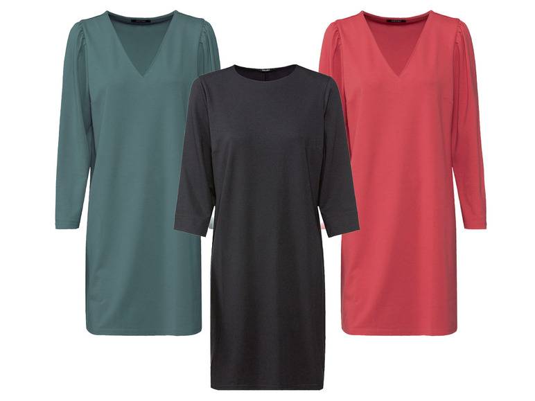 esmara® Damen Kleid, mit Viskose, leger geschnitten