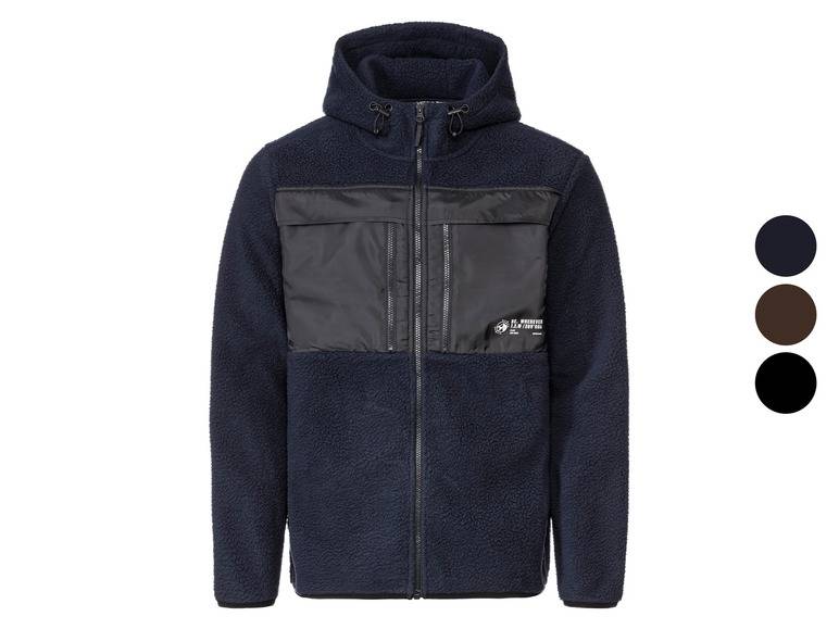 LIVERGY® Herren Fleecejacke, mit Kapuze, wärmend