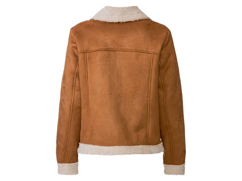 esmara® Damen Bikerjacke, Lammfellimitat, mit Reißverschluss Sonderangebot der Fabrik