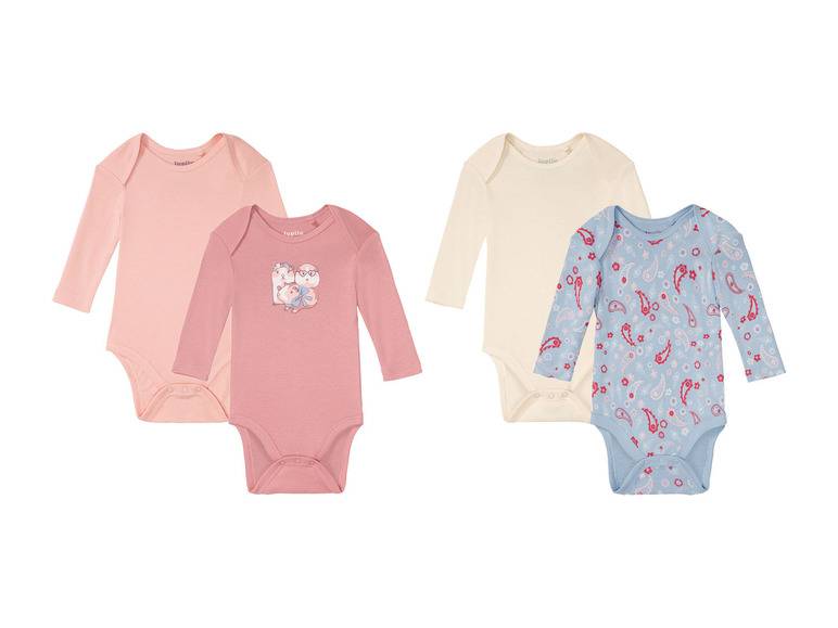 lupilu® Baby Bodies, 2 Stück, aus reiner Bio-Baumwolle Vierteljährliche Förderung