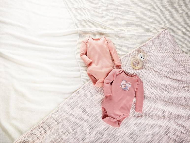 lupilu® Baby Bodies, 2 Stück, aus reiner Bio-Baumwolle Vierteljährliche Förderung