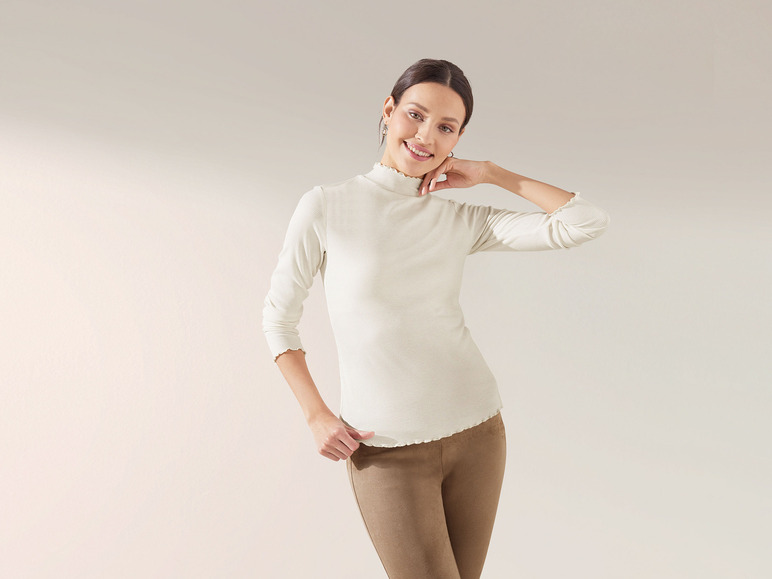 esmara® Damen Rollkragenshirt in hochwertiger Ripp-Qualität Super Rabatt