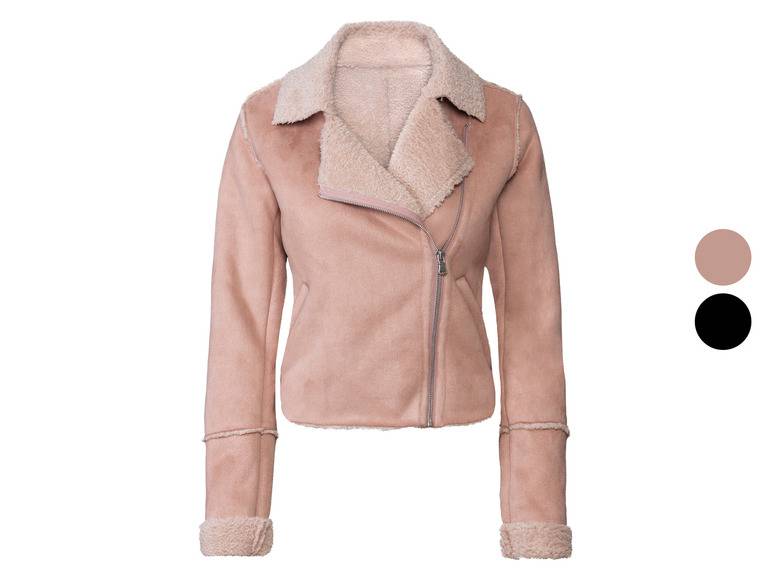esmara® Damen Bikerjacke aus Lammfellimitat