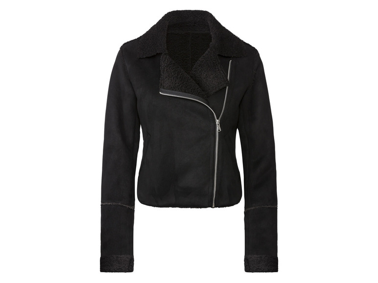 esmara® Damen Bikerjacke aus Lammfellimitat Clearance-Verkauf