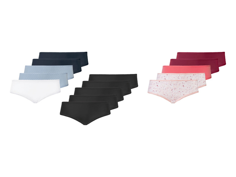 esmara® Damen Hipster, 5 Stück, mit hohem Baumwollanteil