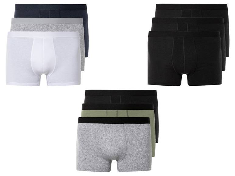 LIVERGY® Herren Boxer, 3 Stück, hoher Baumwollanteil